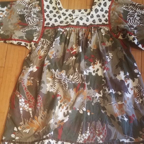 Krist Gudnason jungle animal print patio dress xl - Picture 6 of 6